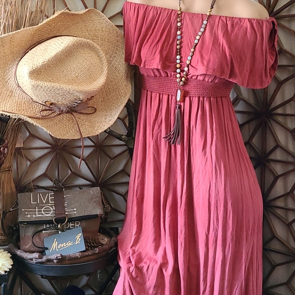 MONA B NEW NWT MAXI MULTI TIE DYE DRESS S/M - Picture 10 of 16